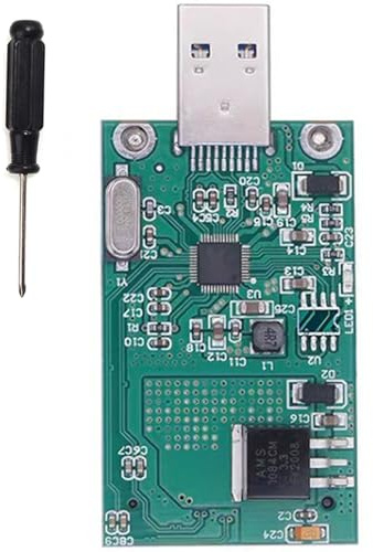 GERUI mSATA-adapter mSATA SSD till USB 3.0, mini SATA används som bärbar flashdrive/extern hårddisk, 50 mm mini PCIe Solid State Drive Reader Converter