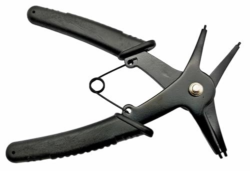Profi Sprengringzange Seegeringzange Metall Sicherungsringzange für Innen- & Außenringe 13cm Federmechanismus