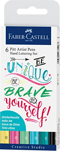 Pisaki Pitt Artist Pen Handlettering 6 kolorów