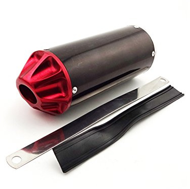 STONEDER 28 mm roter Auspuffschalldämpfer für 50 cc 90 cc 110 cc 125 cc XR50 CRF50 Pit Dirt Bike