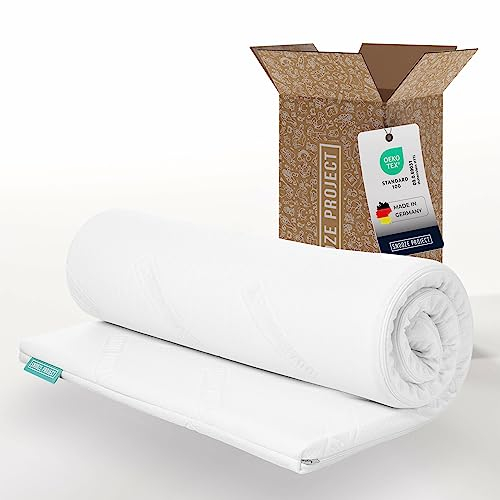 September Viscoschaum Topper 70 x 200 x 5 - RG50 Memory-Foam Weich - Made in Germany - Oeko-Tex - 60° Grad waschbar - 70x200