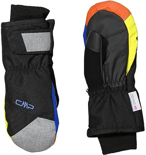 CMP - Twill-Skifäustlinge für Kinder, Black-Royal-Limeade, 4.5