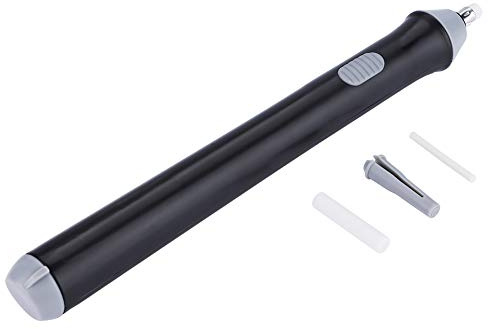 Borrador eléctrico con batería, lápiz automático, kit de borrador de forma de lápiz con 22 recambios de borrador para dibujo, pintura(Black)