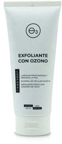 OZONO D'OR - Exfoliante Corporal con Ozono 100% Natural ECO., Trata la Piel Grasa Acné, Puntos Negros, Manchas, Poros Obstruidos | Peeling Corporal Elimina la Piel Muerta, Piel Sensible. 200 ml
