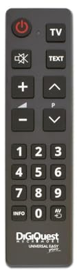 Telecomando Universale EASY per tutte le TV - Tasti grandi per una maggiore visibilià.Ideale anche per strutture alberghiere, ospedaliere...Mantiene le impostazioni in assenza di batterie.