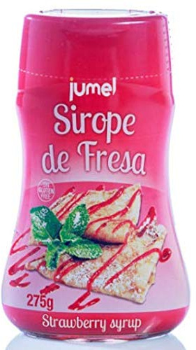 Sirope Fresa JUMEL sin gluten Botella 275g. Pack de 4 unidades.