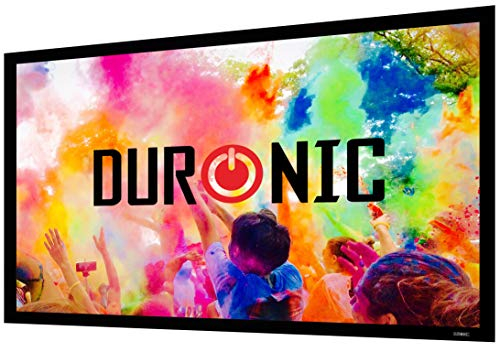 Duronic FFPS150 / 169 Schermo di proiezione a cornice rigida da 150” formato 16:9 - Guadagno +1 montaggio a parete – Immagine ad alta definizione HD – Ideale per home theater, aula, ufficio