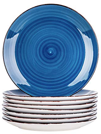 vancasso, Série BELLA, Assiette Plate à Dîner, Assiette Grande en Céramique 8 Pièces- 27cm