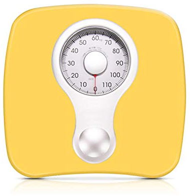 YZJJ mechanische Personenwaage, Personenwaage analog, im Retro-Design - analoge Waage, bis max. 120 kg(Mechanische Waage im klassischen Doktorwaagen-Design, Metall-Korpus, rutschfeste Wiegefläche)