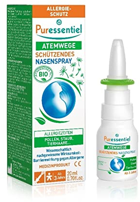 Puressentiel Respiratory Protective Nasal Spray 20ml - Allergy Protection - Helps Prevent Allergic Rhinitis - Seawater & Eucalyptus 100% Natural Origin - Protects Against Pollen, Dust & Pet Hair