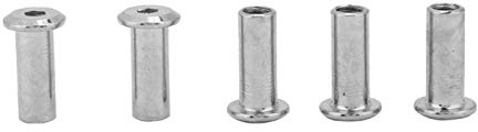 30 Stück Edelstahl Flachmuttern M6x20 Set, Rundkopf Hülsenmuttern Möbelbefestigungsset für Sechskantschrauben, Verschiedene Größen und Mengen