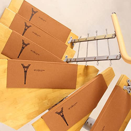 JYMYGS 21 x 55CM Stufenmatten innen 5 stück Antirutschstreifen Treppe Set, treppenstufen matten rechteckig selbstklebend zuschneidbar, Treppenteppich für Kinder, Älteste und Haustiere, Braun