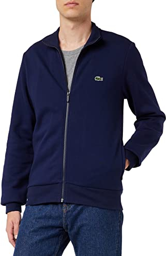 Lacoste Herren Sh9622 Sweatshirt mit Reißverschluss, reguläre Passform, Marineblau, M