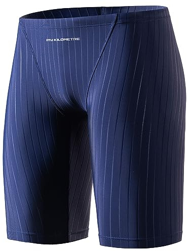 MY KILOMETRE Costume da Bagno Uomo Jammer Nuoto - Boxer Lungo ad Asciugatura Rapida Resistenza per Competizione e Allenamento in Piscina