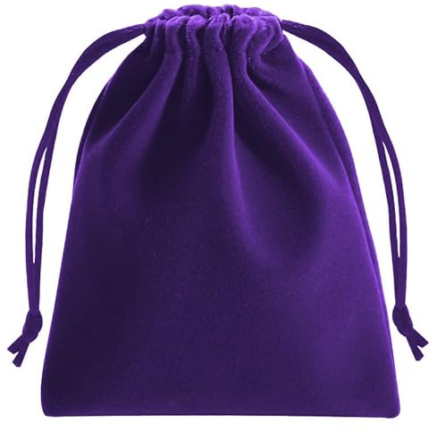 GELIMY 10PCS Soft Coloful Velvet Pouches Bag Jewellery Packing Drawstring Wedding Party Gift 5 Sizes (10X15CM, PURPLE)