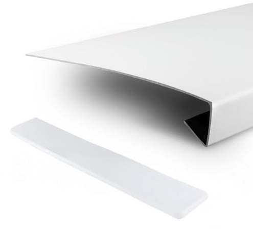 TJ Fensterbank Verkleidung in weiß I 38 x 70 cm I Dicke 3,5 mm I pflegeleichte PVC Fensterbrett-Abdeckung mit Seitenabschluss I Fenstersims Renovierung kratzfest & feuchtigkeitsundurchlässig