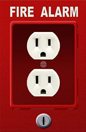 Boys Room Light Switch Cover Plate Kids Decorative Nursery Teen Toddler Room Decor Bedroom Bathroom Playroom (Fire Alarm Outlet)
