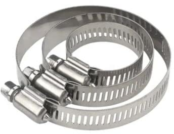 Schlauchschellen W4 Rohrschellen Edelstahl (10 Stk.) 8mm - 200mm (Ø 52mm-76mm / B 12,7mm)