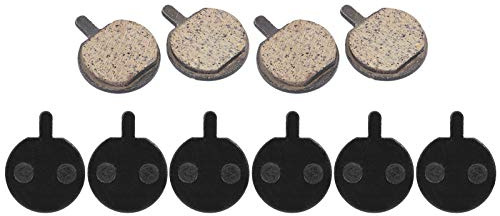 Bike Brake Pads, Bicycle Disc Resin Brakes Pad Semi Metal Smooth Braking Low Noise Cycling Pads Kit Mute Accessory KMJG019 fot Camping Outdoor Mountain Bicycles Electric Scooters 1.1*0.9*0.02in 5Pairs