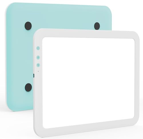 TOHETO A3 wiederaufladbares LED-Licht-Pad, superhell, angetrieben durch 3500 mAh Lithium-Batterie zum Jäten von Vinyl-Werkzeug, tragbare, kabellose Lichtplatte/Box zum Nachzeichnen, Diamantmalen