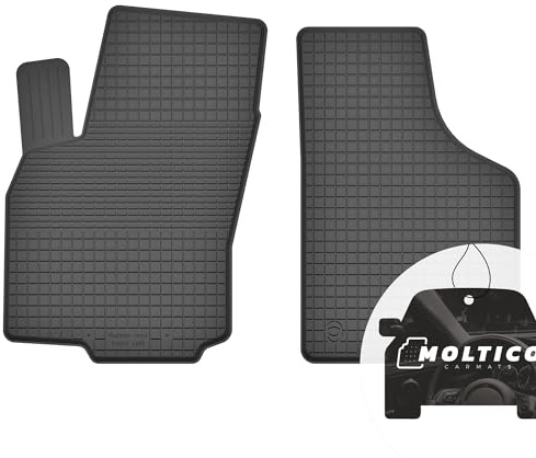 moto-MOLTICO Vorne Gummimatten Auto, 2-teiliges Set, Allwetter Gummi Fußmatten mit Rand, Antirutsch & Wasserfest Autoteppiche - passend für Renault Twingo I 1993-2006