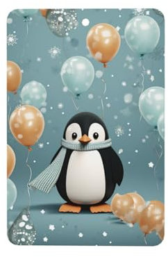 Lufterfrischer zum Aufhängen, für Auto, Diffusor, Ornamente, Pinguin, Ballon, Schneeflocke, erfrischende Luft, duftend, für Mädchen, Frauen, Auto-Innenraum, Geschenk-Set, lustiges Autozubehör,