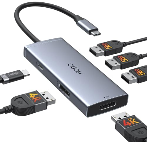 Docking Station USB C 2 Displayport, Docking station Laptop 2 Monitor con Dual 4K Displayport, 3 porte USB, PD per Windows, Surface Pro, Dell, Lenovo, HP, Thinkpad