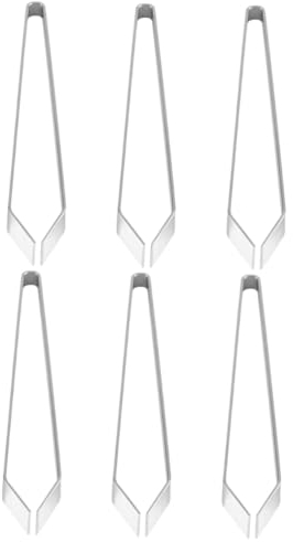 minkissy 6pcs Fish Bone Tweezers Stainless Steel Tweezers Professional Kitchen Tool for Hair Removal for Restaurant Dishwasher Safe