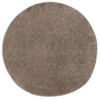 benuta Basic Tappeto salotto a pelo alto Soho - Talpa 80 cm Rotondo - Morbido minimalista - Facile - Pavimento riscaldato