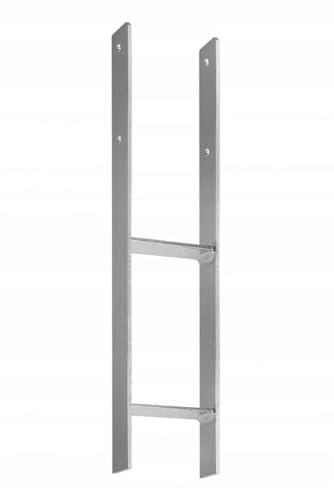 BK Shop Pfostenträger H-Form zum Einbetonieren - 121 x 600 x 60 mm | Stützenfuß 121 x 600 x 60 mm, Pfostenanker Verzinkter Stahl 6 mm, Bodenanker für Holzpfosten