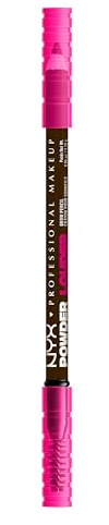 NYX Professional Makeup Powder Louder Brow Pencil, Buildable Shades, Up to 12 Hours of Wear, Transfer and Fade Resistant, With Thickening Micro-Fibres, Vegan Formula, Shade: Ash Brown