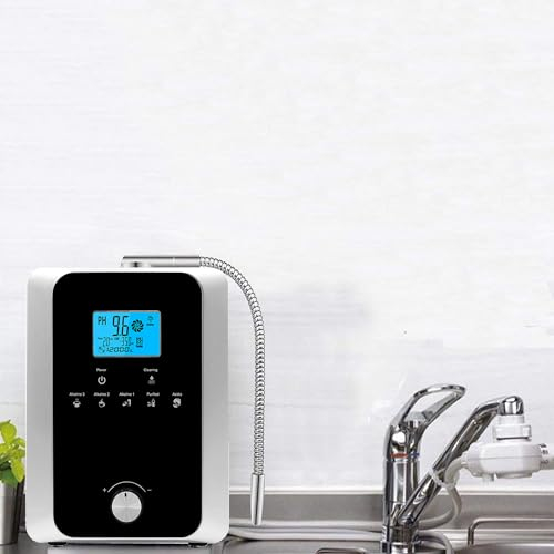 DPLXQPP Máquina Agua Electrolizada Inteligente -700 Mv Orp,Purificador Agua Ph 2.8-11.0 Máquina Agua con ácido Alcalino,7000 litros Cada Filtro,Limpieza Automática,Voz Inteligente,110V