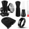 Coffee Tamper 54mm, Espresso Tamper Set with WDT Tool, 54mm Dosing Funnel, Tamper Mat, Spring-Loaded Tamper Flat Stainless Steel Base Compatible with Espresso Coffee Machine