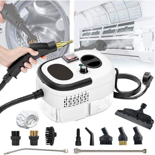 High Temperature&Pressure Cleaning Machine, 2500W Wireless Handheld Car Vacuum Cleaner, 105° High Temperature Steam, Furniture Steam Cleaner Set, for Air Conditioner, Range Hood, Washing Machine