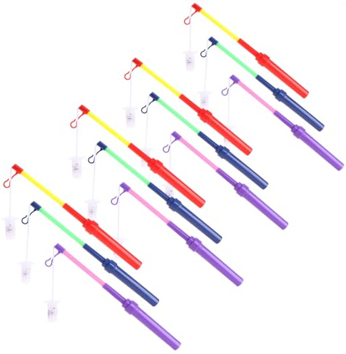 com-four® 12x LED- Laternenstab, batteriebetriebener Leuchtstab | Halloween und St. Martin - elektrische Laternenhalterung mit LED-Licht [Auswahl variiert]