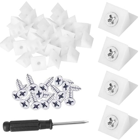 Drawer Repair Kit Drawer Supports Drawer Bottom Sagging Repair Fix Mending Wedges with Screws for Furniture Chest Drawer Bottom Repair Fixing Mending Wedges Drawer 60 Pcs