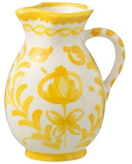 PITCHER GRANADA CERAMIC WHITE/YELLOW MEDIUM