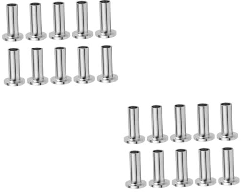 Angoily 20pcs Deck Cable Protector Sleeves Wire Rope Cable Railing Stainless Steel Gauge