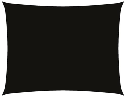 vidaXL Toldo de Vela Rectangular de Tela Oxford Negro 6x8 m