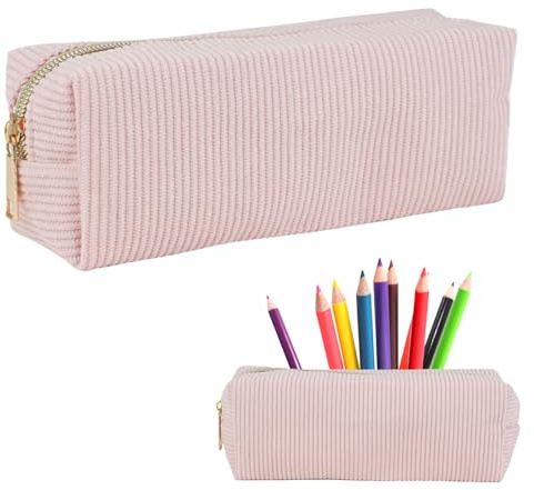 WANTUSHUI Mäppchen Cord-Stoff, Federmappe Schreibwaren, Mäppchen Aesthetic Schulsachen, Schlampermäppchen Unifarben, Federmäppchen, Schlamppermäppchen, Studium Must-Haves