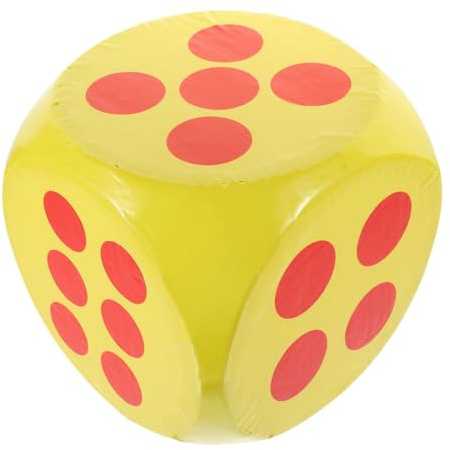 VICASKY Dado di Schiuma Gigante Giallo a 6 Facce Porta Gioco Giocattolo Educativo Portatile per Bambini e Adulti Adatto per Insegnamento in Classe e Feste