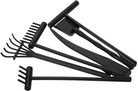 FRCOLOR 6pcs Mini Zen Garden Rake Set Sandbox Accessories Sand Smoothing Tools for Meditation and Desktop Play
