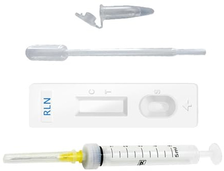 Kit per test di gravidanza, dispositivo di rilevamento Relaxin, test per cani veterinari domestici, rilevamento rapido della gravidanza in 5-10 minuti con lancetta, tubo tampone e cassetta per cani da