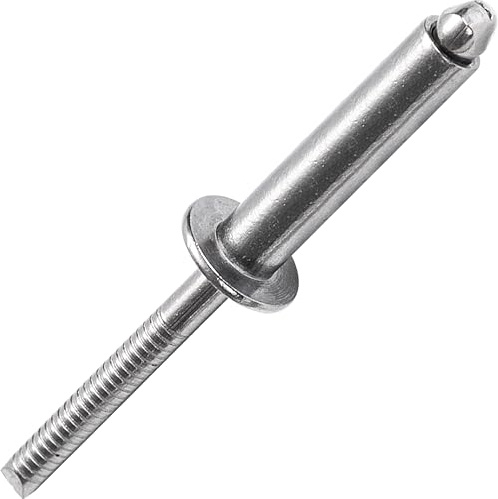 Rivets Aveugles en Acier Inoxydable Extra-Longs, Rivets Aveugle à Tête Bombée – Pour tôles épaisses (Ø6.4x40mm - 20 pièces)