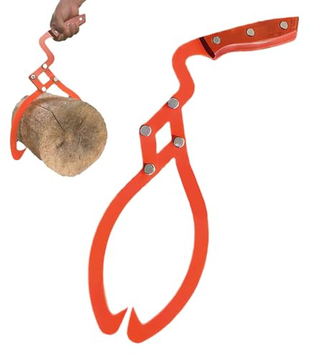 Holzzange, ergonomischer und langlebiger Werkzeughelfer, 51 cm, zum Anheben von Baumstämmen, für Forstwirtschaft, Äste, Holz, Outdoor, LKW, Geländefahrzeuge