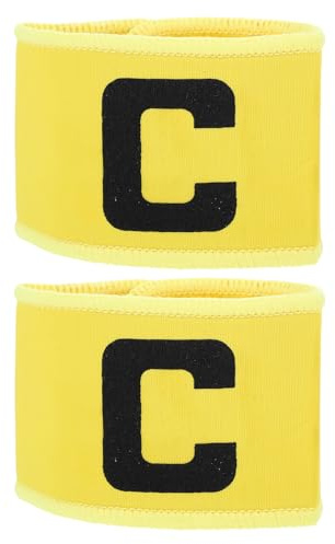 ifundom 2 Pièces Brassard Capitaine Football Élastique Bandeau Portable Multi-Fonction pour Joueurs de Football Accessoire Sportif Confortable et Résistant