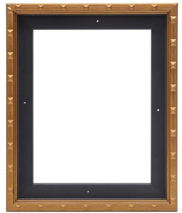 VAREIHNAZ Canvas Floater Frames for 9x12Canvas Paintings,Gold Canvas Frame,Floating Frames for Canvas with 0.6~0.9 Deep for Wall Decor(Gold)