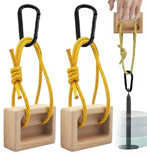 Kletter-Hangboard, 1 Paar Holz-Griffbrett zum Hochziehen | Griffbrett zum Klettern, für verbesserte Griffstärke, Handspielplatz, Innen- und Außenbereich, Tür