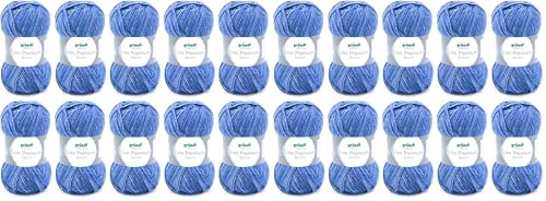 Gründl Lisa Premium Jeans - Filato per maglieria e uncinetto (carattere morbido e simile alla lana, lavabile in 100% poliacrilico, 50 g/133 m, spessore ago: 3,5-4,5, 10 gomitoli da 50 g)