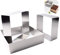 sokey - Set di 3 stampi da Pasticceria, stampi per Dolci, Quadrati, Professionali in Acciaio Inox #1